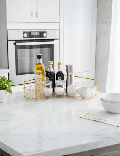 Corner Cosmetic Storage Rack - Amber