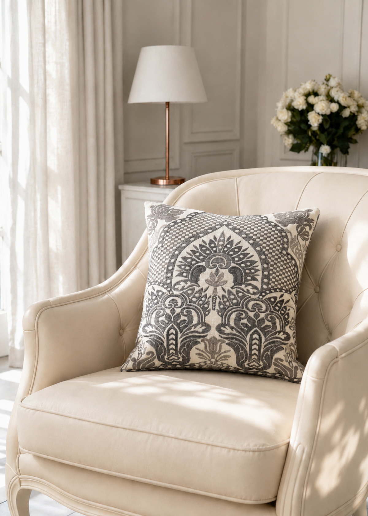 Regal Grey Cushion Cover