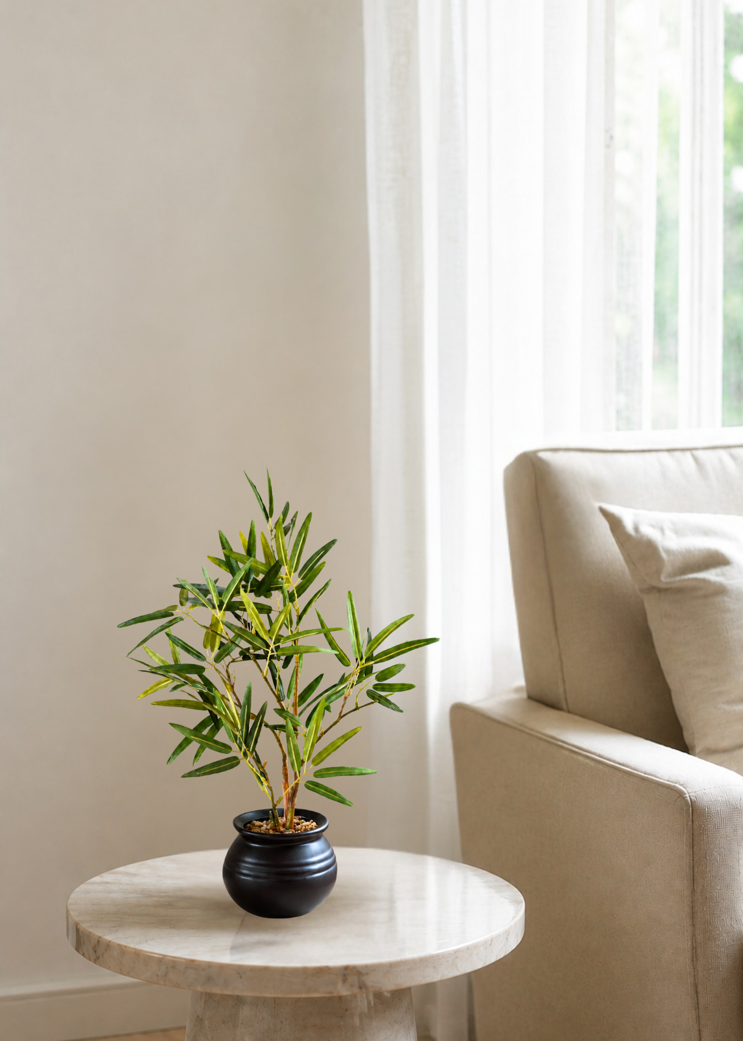 Artificial Lucky Bamboo Bonsai Plant