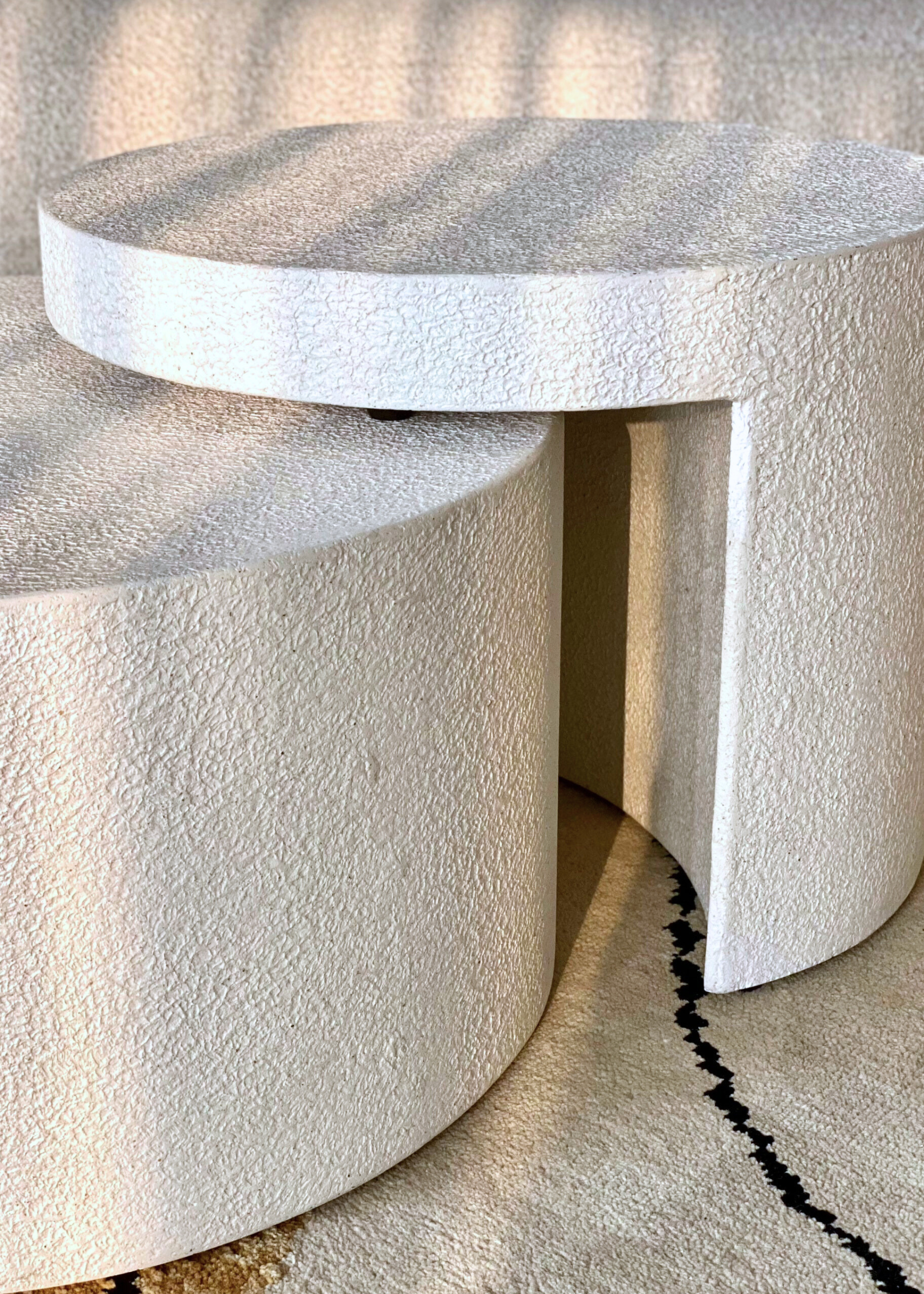 Moon Nesting Tables - Ivory (Set of 2)