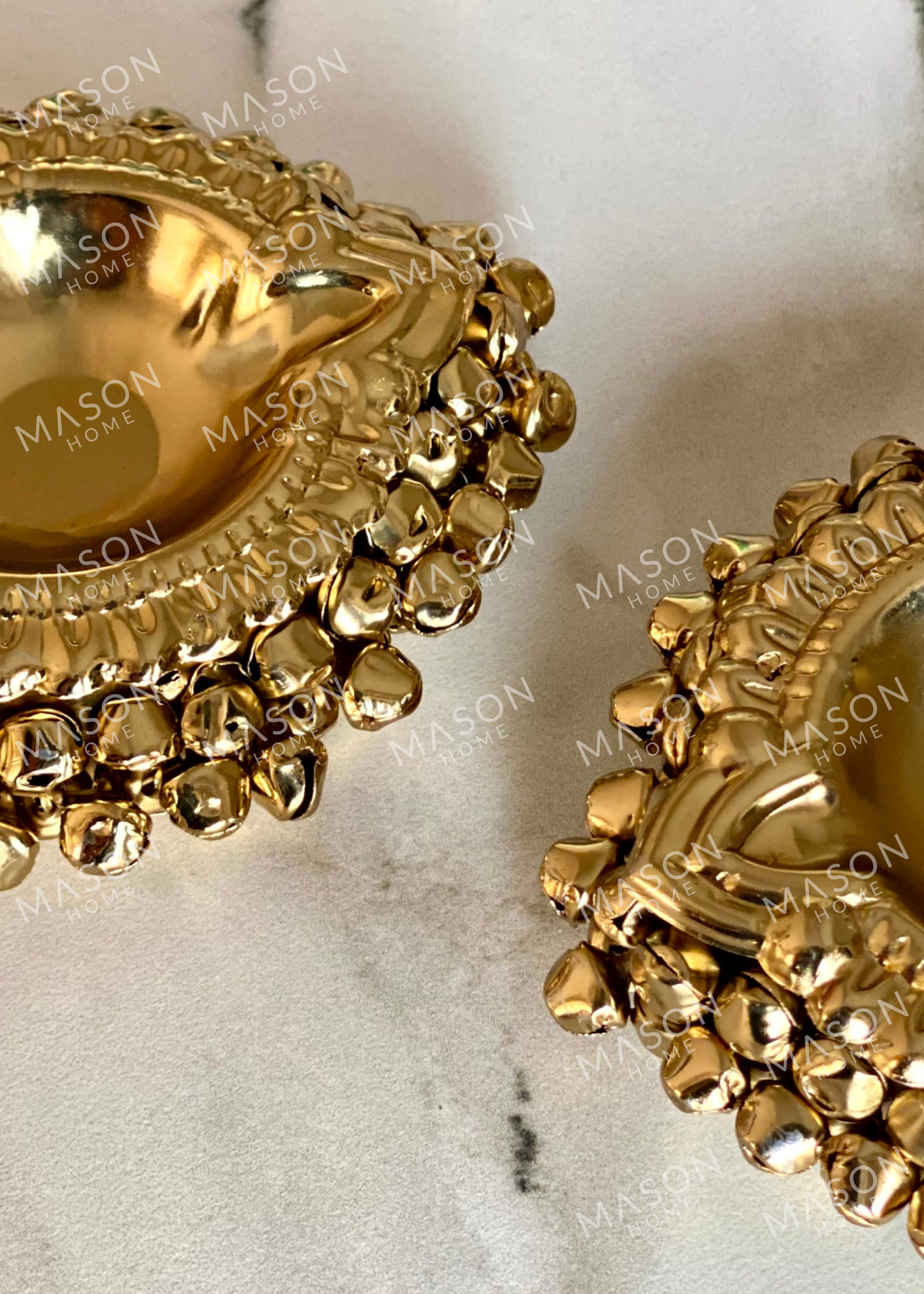 Festive Imperial Gold Diya - Set of 2