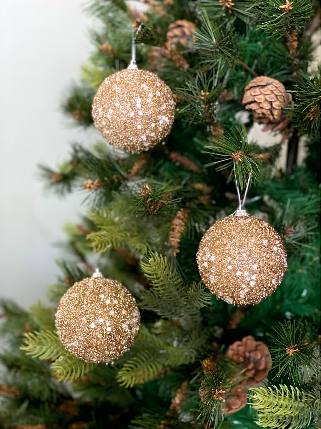 Christmas Celestial Ball Set - Rose Gold (Set of 3)