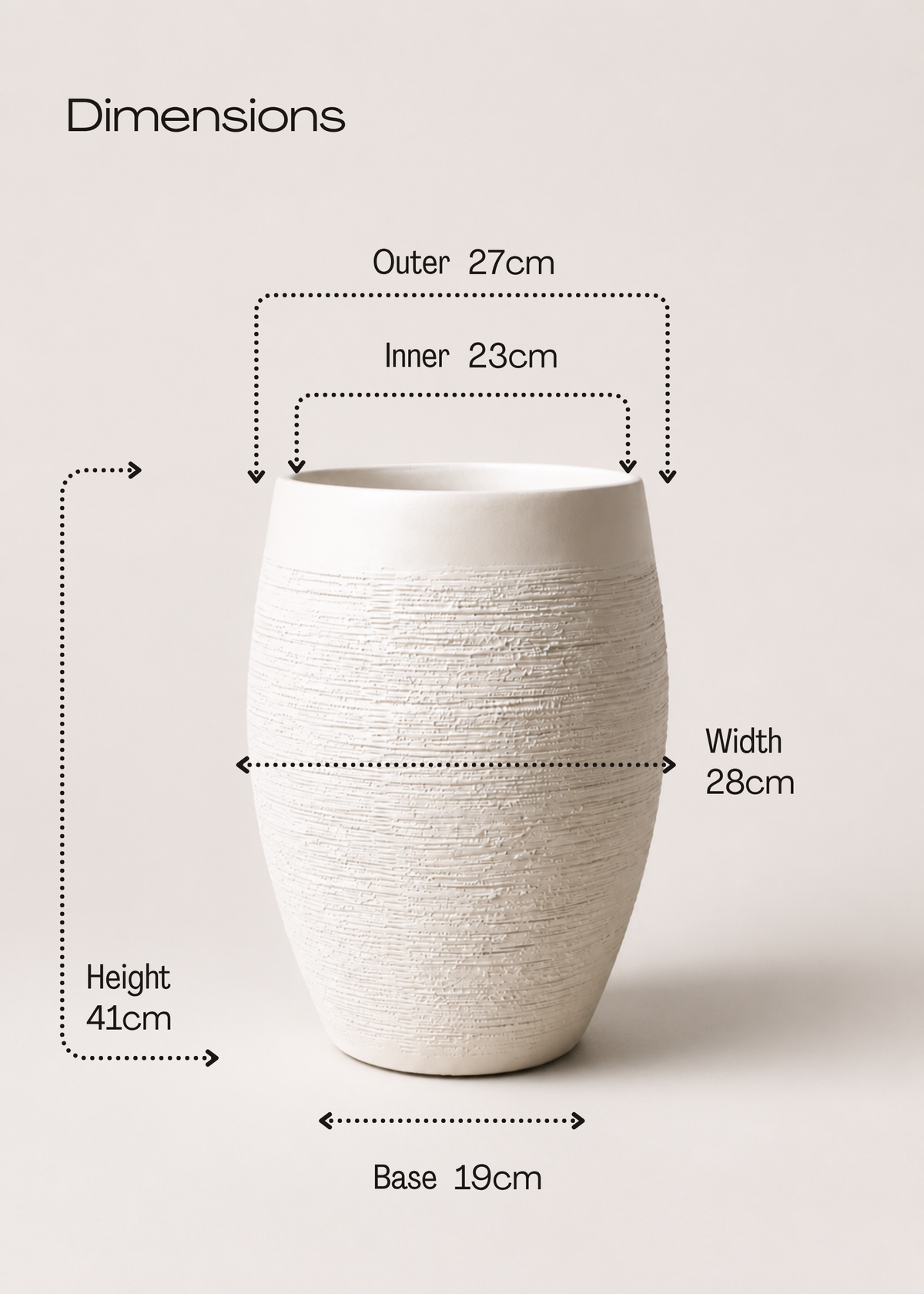 Meadow Planter Ivory