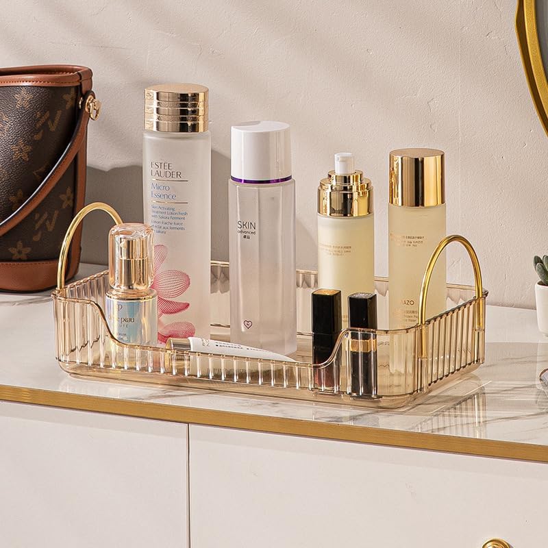 Countertop Cosmetics Storage Tray - Amber
