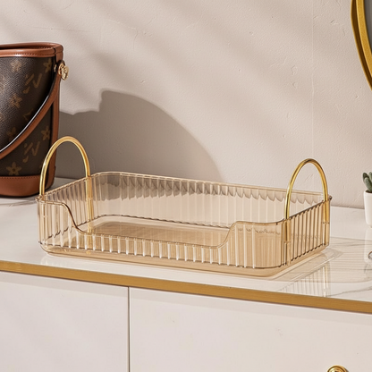 Countertop Cosmetics Storage Tray - Amber