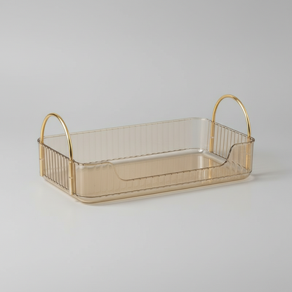 Countertop Cosmetics Storage Tray - Amber