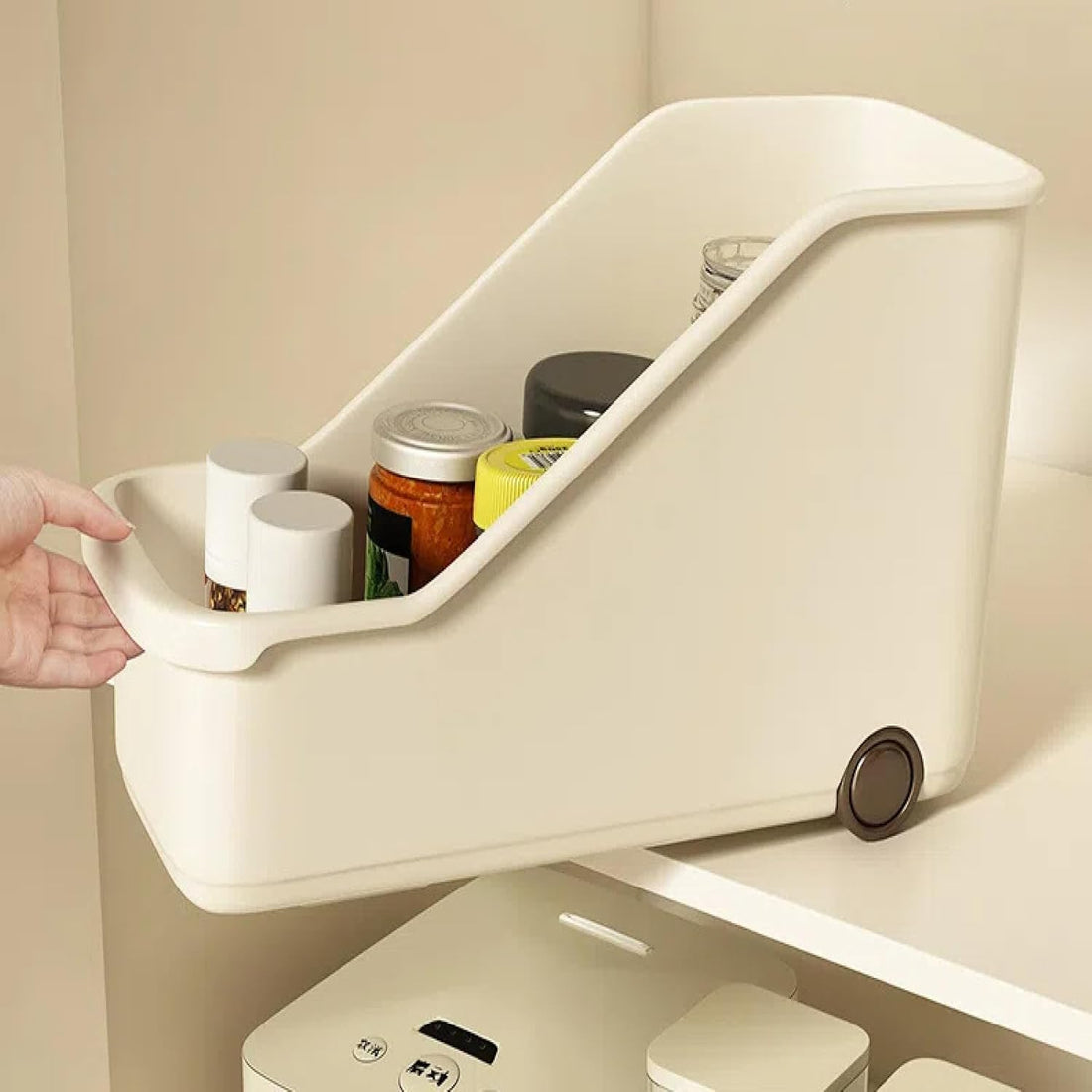 Storage Basket With Wheels Small (Set of 2)