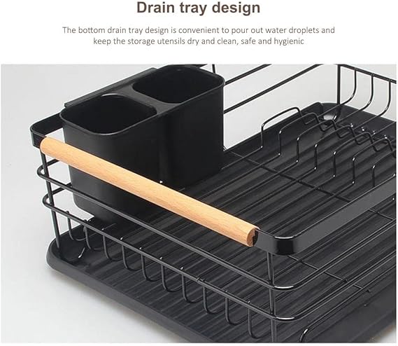 Dish Rack Single Layer - Black