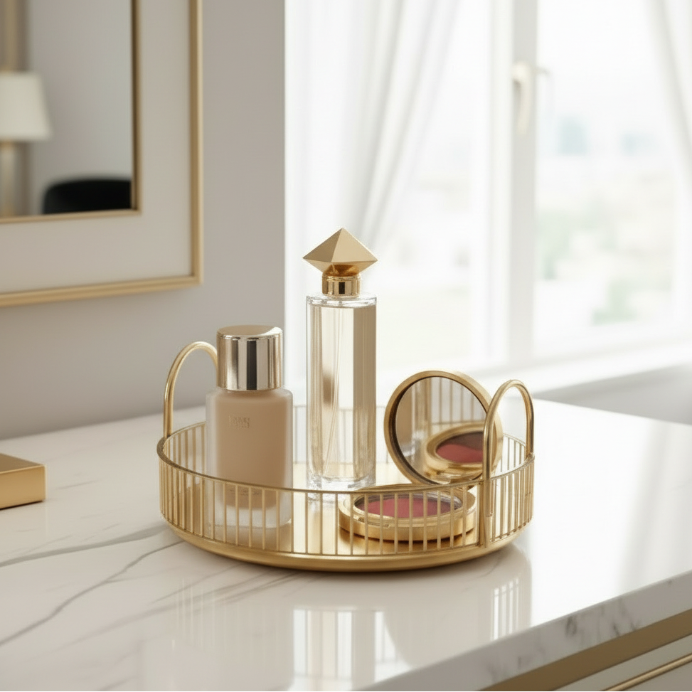 Rotating Makeup Organiser - Amber