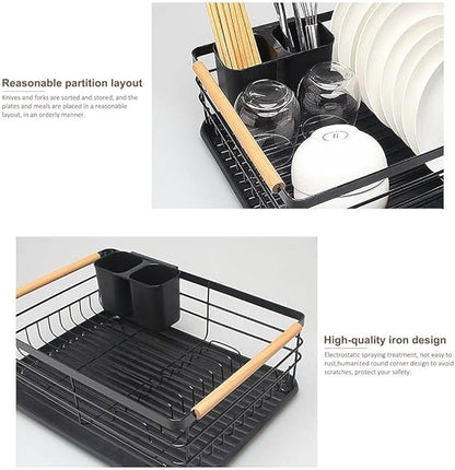 Dish Rack Single Layer - Black