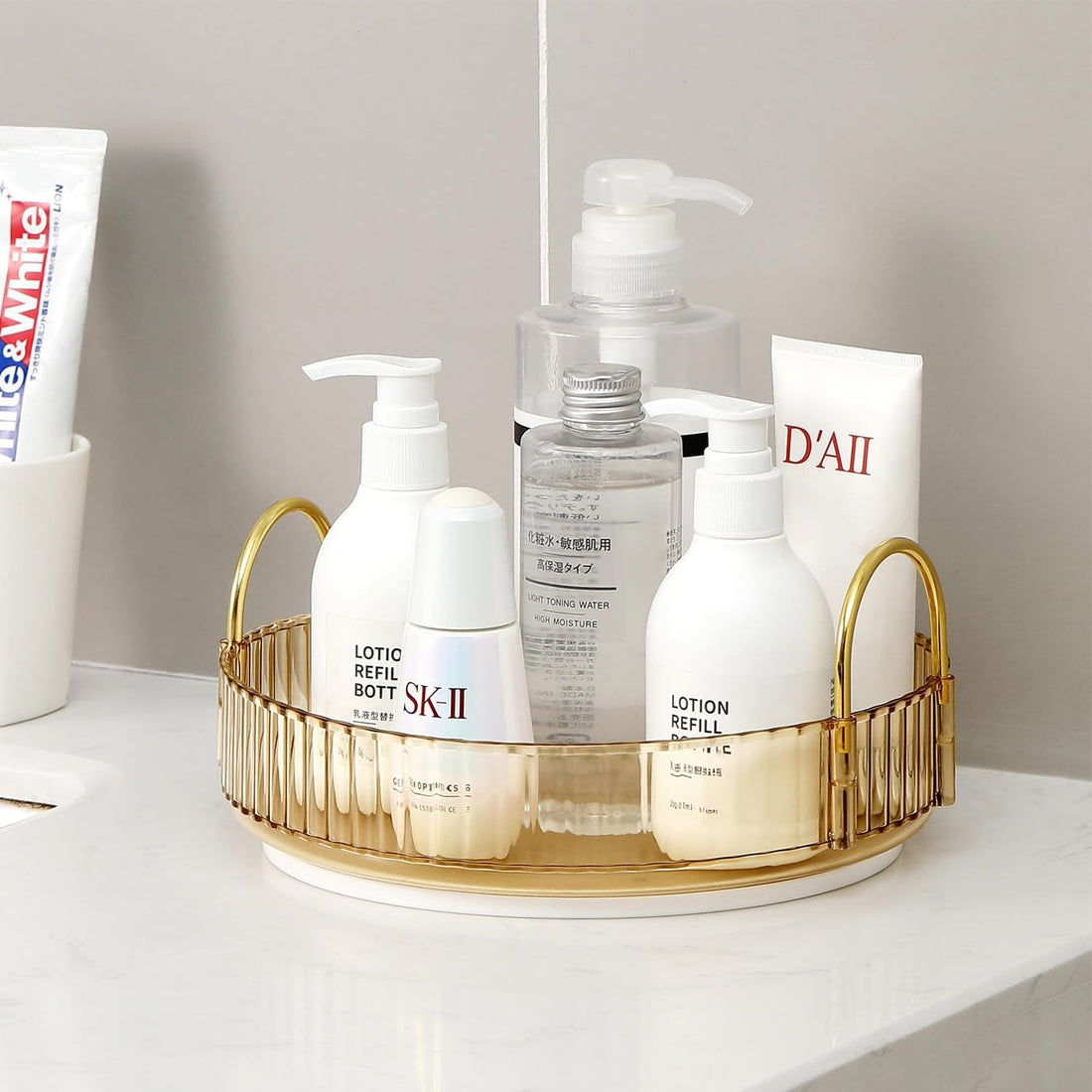 Rotating Makeup Organiser - Amber