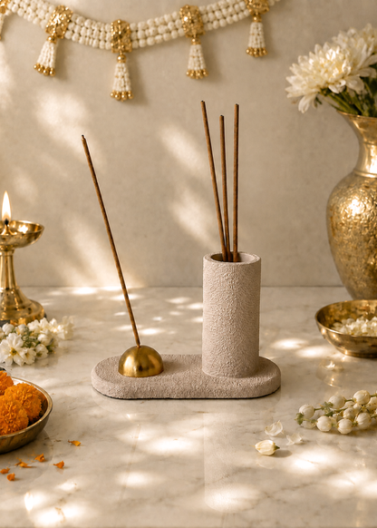 Sable Incense Holder - Beige