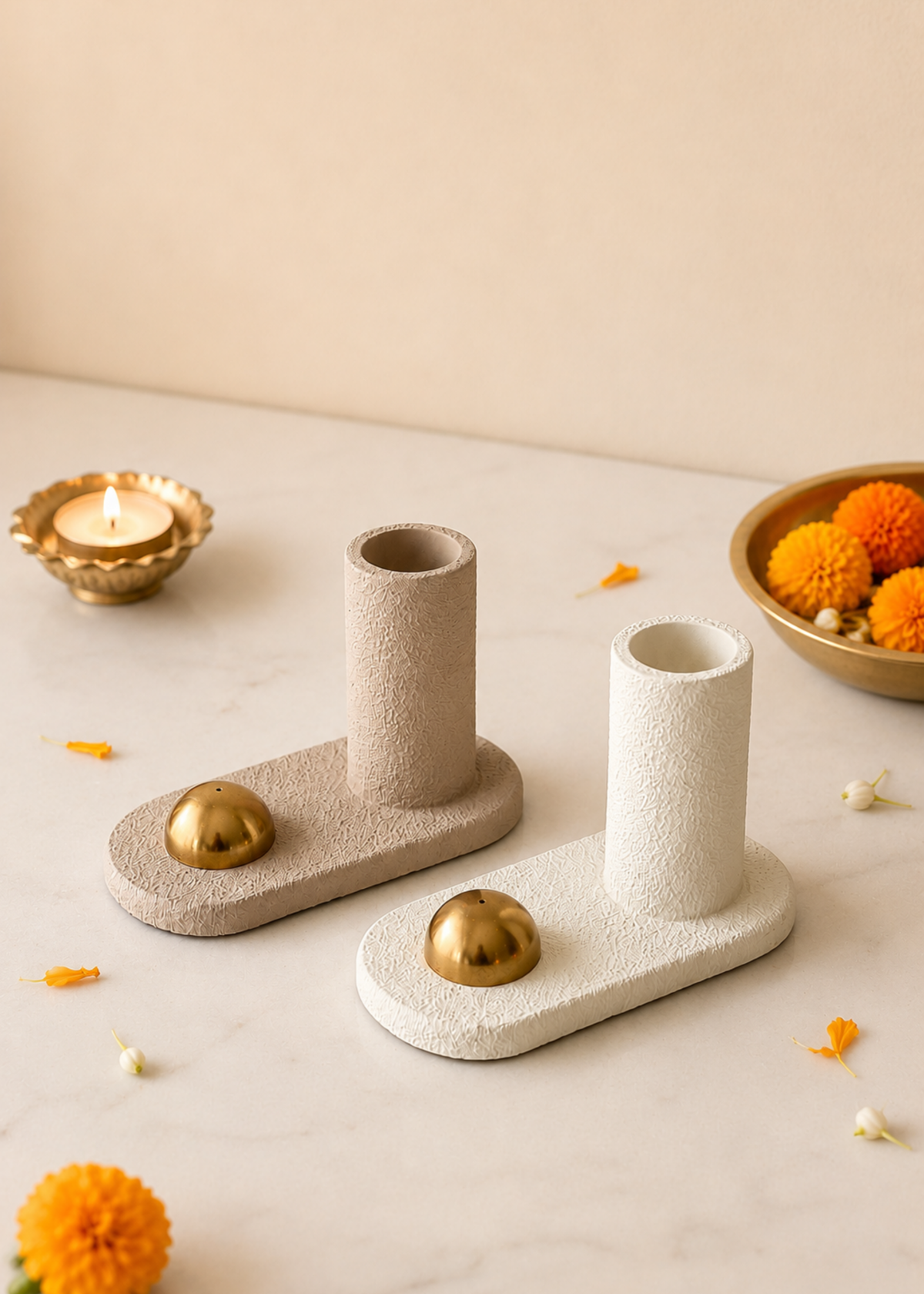 Sable Incense Holder - Beige