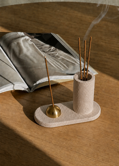 Sable Incense Holder - Beige