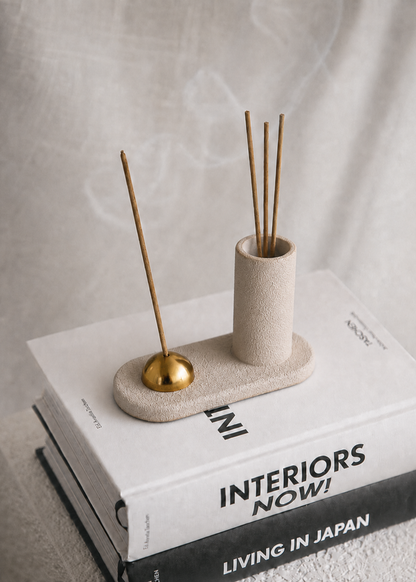 Sable Incense Holder - Beige