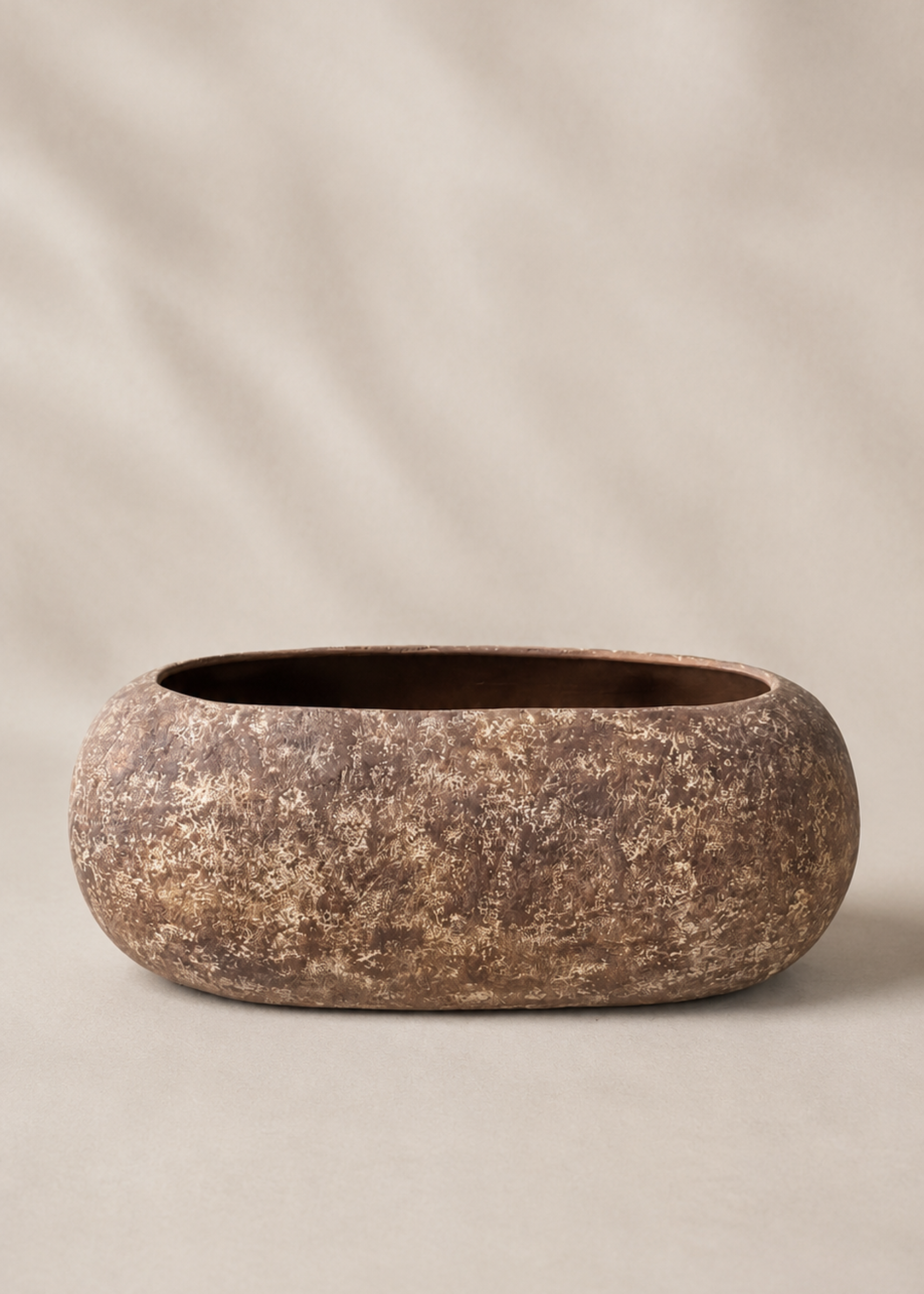 Fossil Basin Planters - Aged Brown
