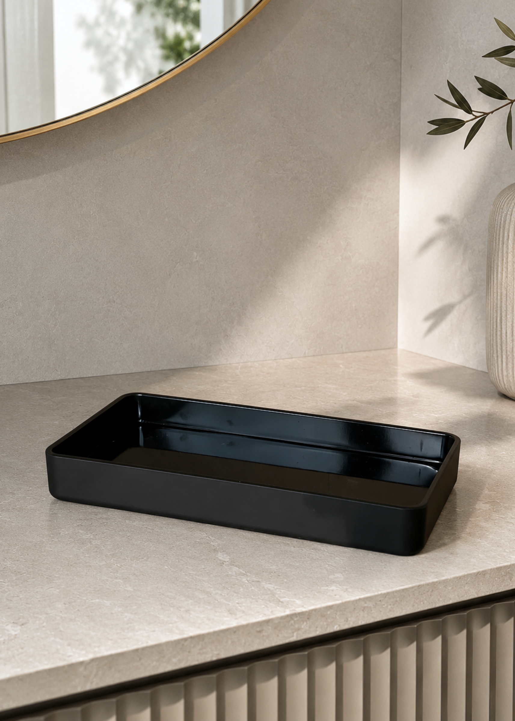 Chaton Bathroom Set- Black (Set of 3)