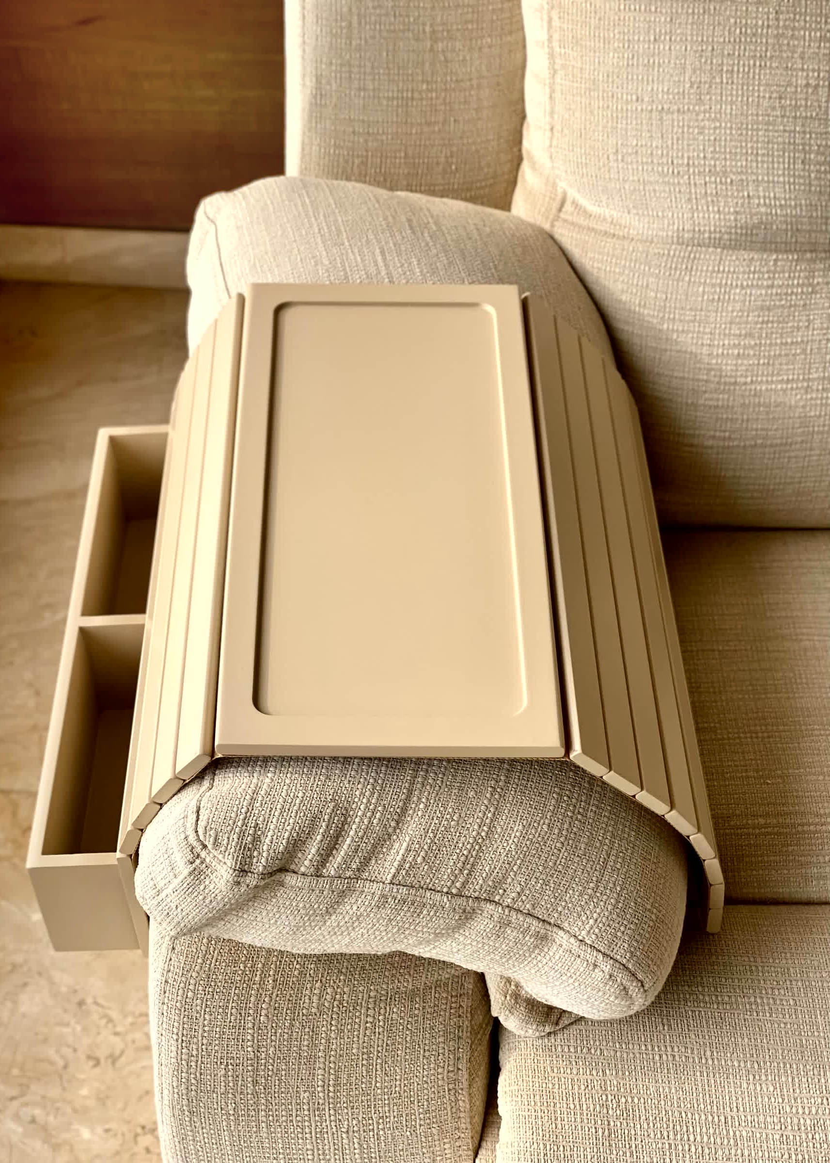 Multipurpose Sofa Armrest - Beige