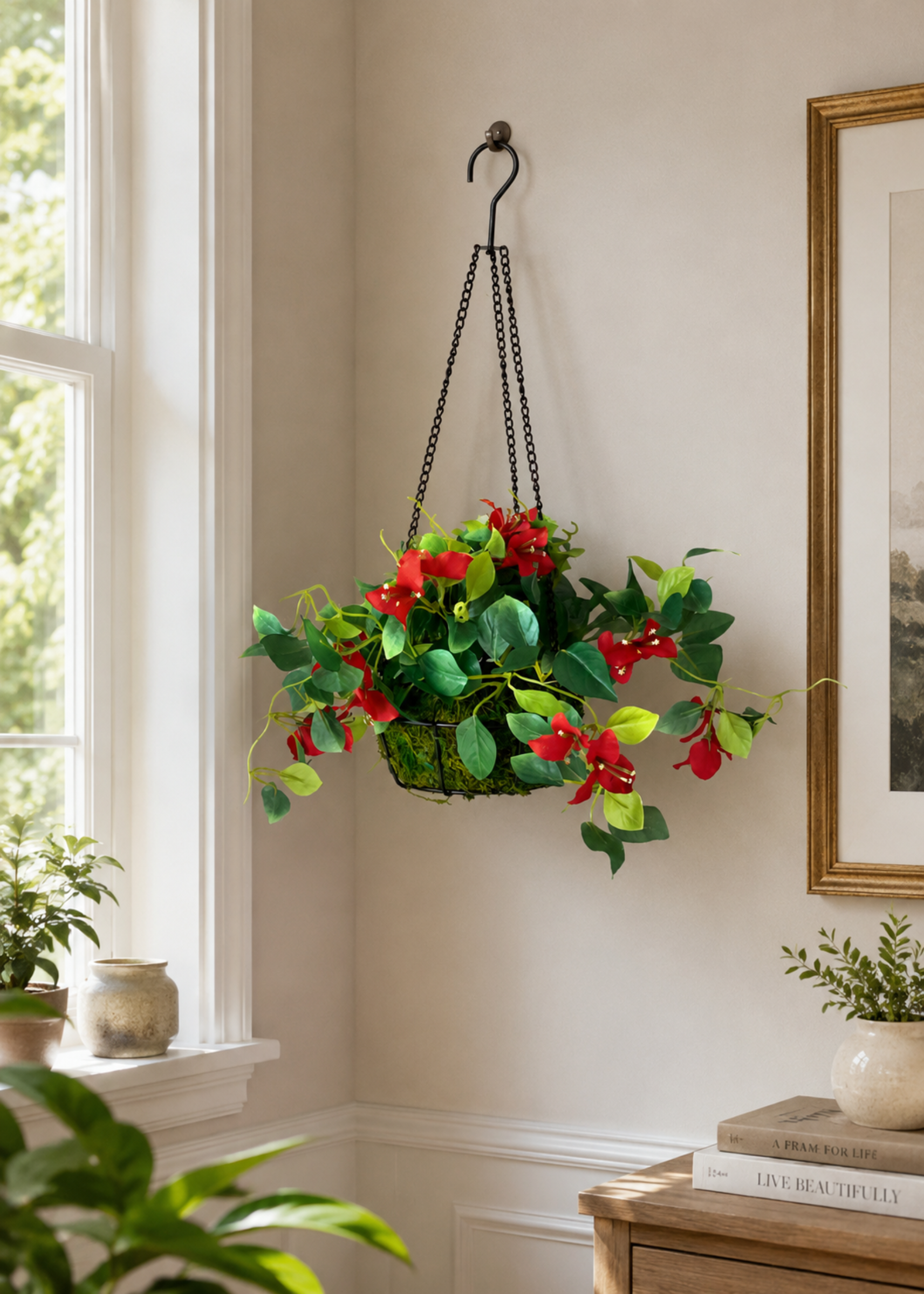 Artificial Trailing Bougainvillea Hanging - 1.7 Feet