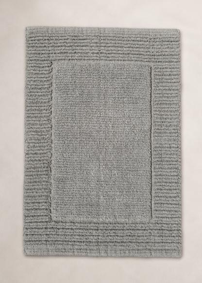 Mysa Anti Slip - Woven - Cotton - Bath Mat - Grey - 60 x 40 cm