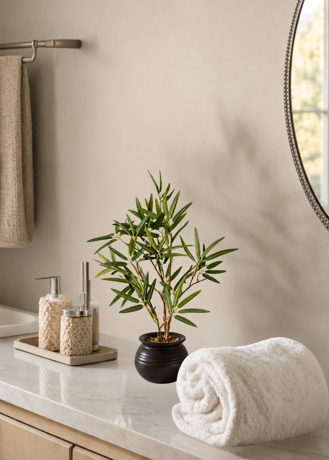 Artificial Lucky Bamboo Bonsai Plant