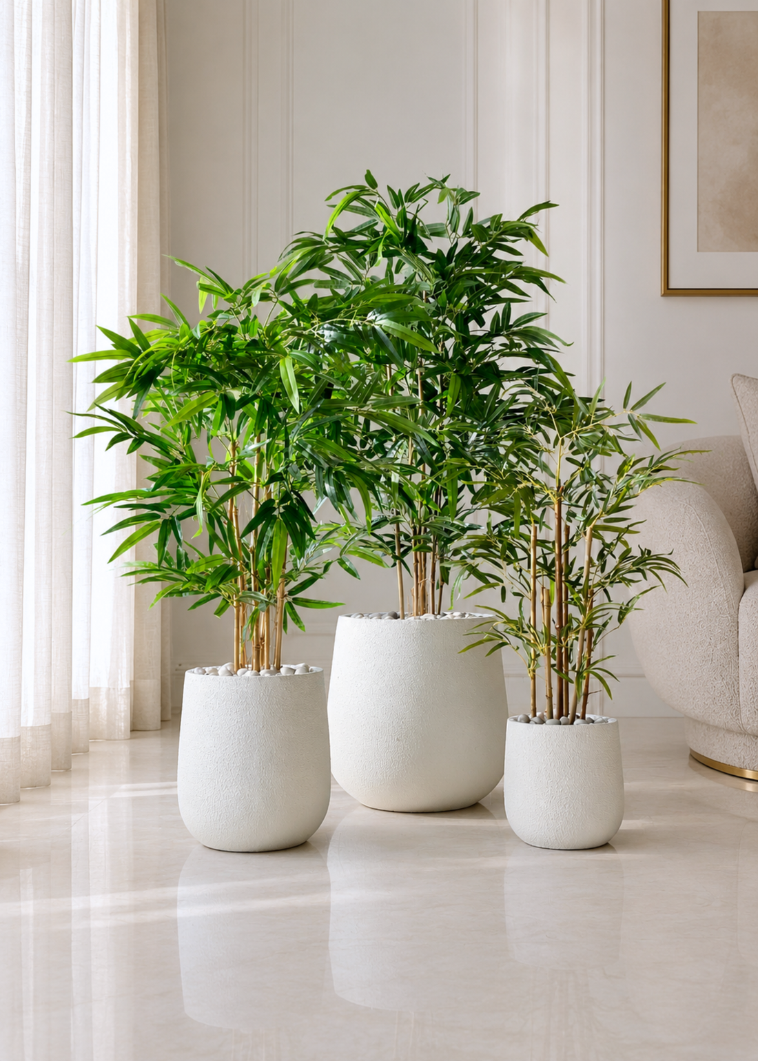 Noa Round Planters - White