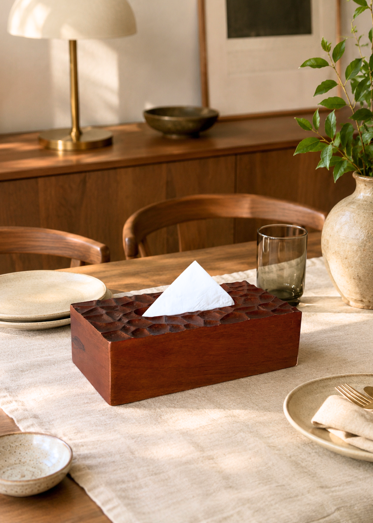 Terrain Wooden Tissue Box