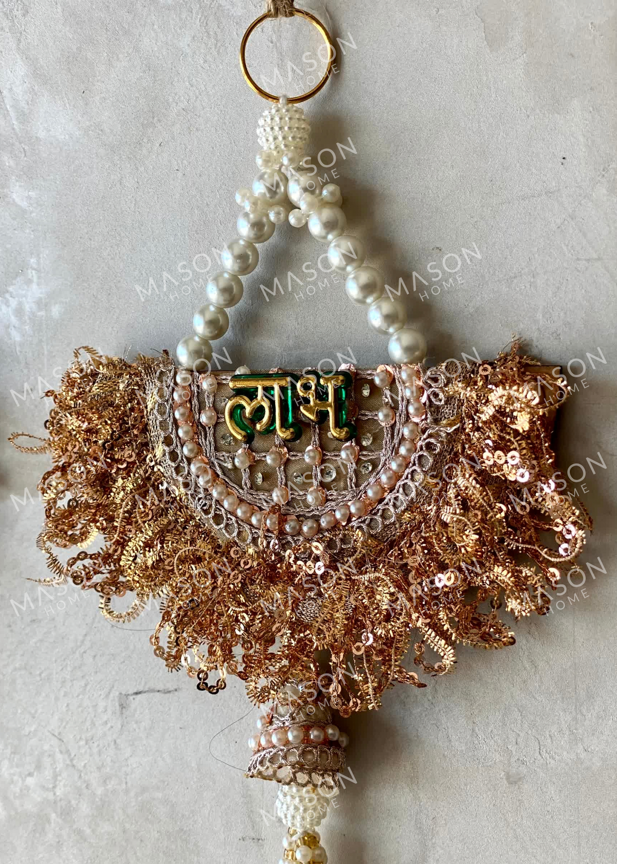 Festive Gilded Shubh Labh Rose Gold - Set of 2
