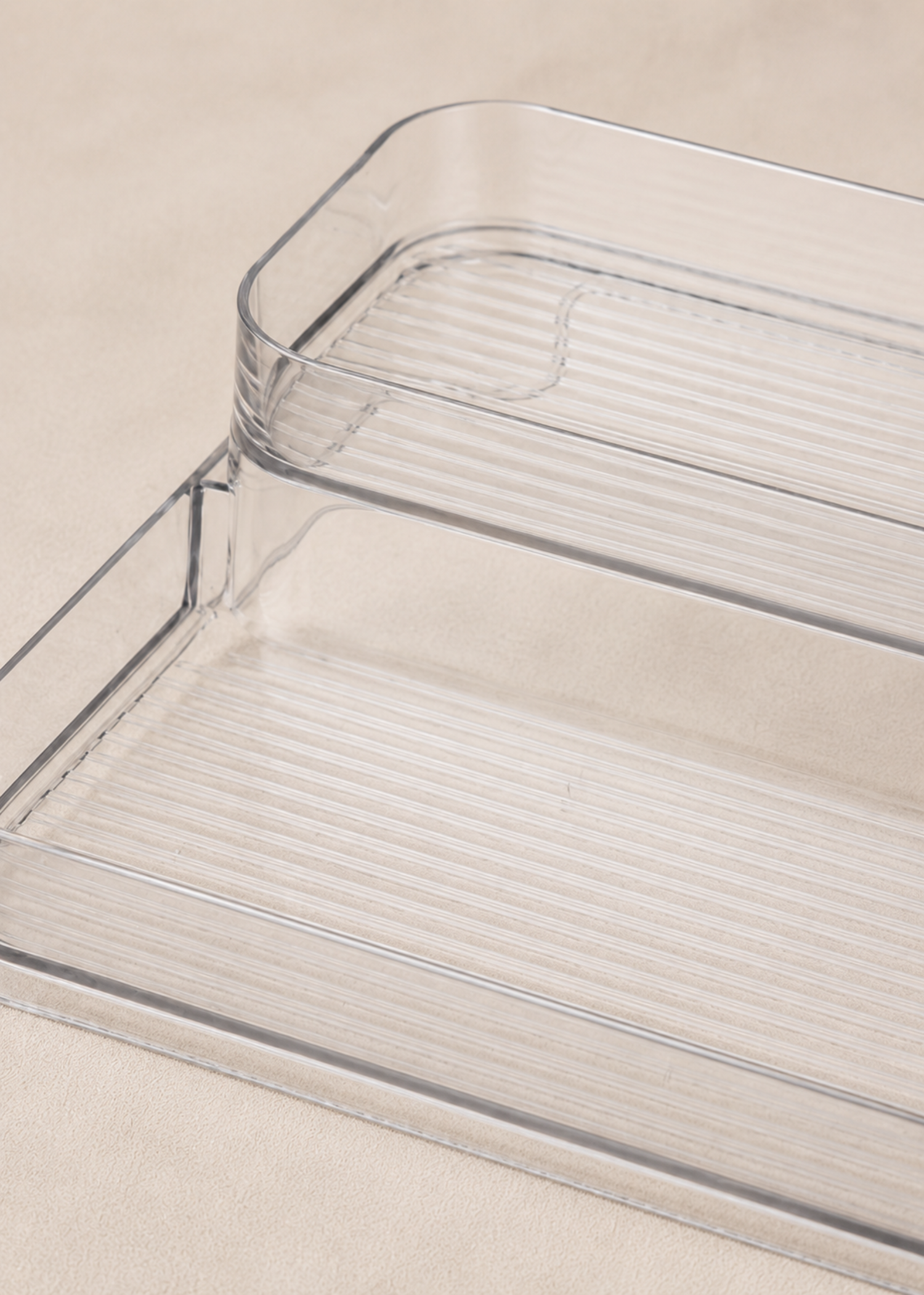 2-Tier Transparent Storage Rack