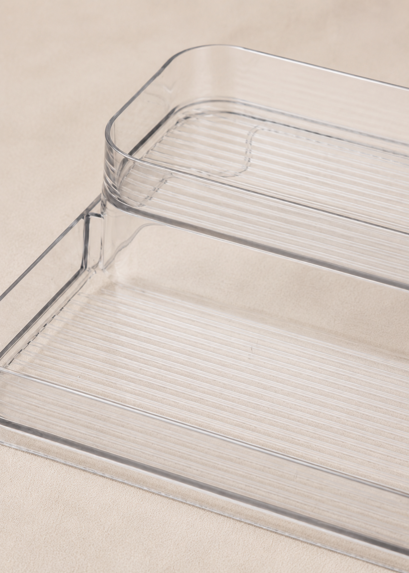 2-Tier Transparent Storage Rack