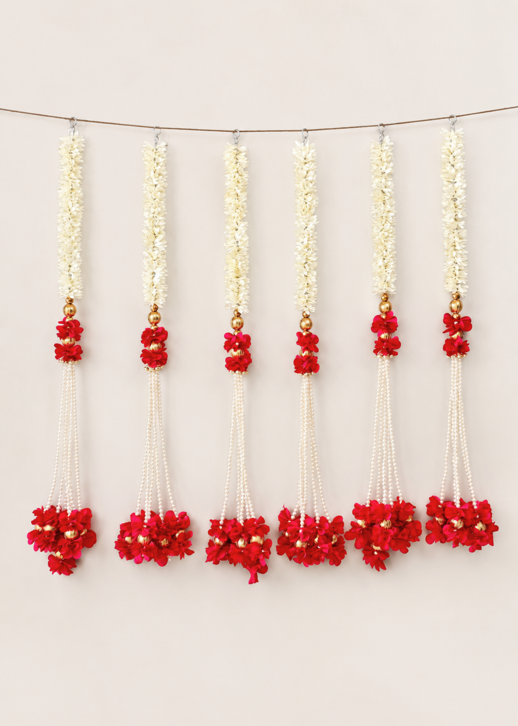 Festive Shahana Floral Latkan - Set of 6
