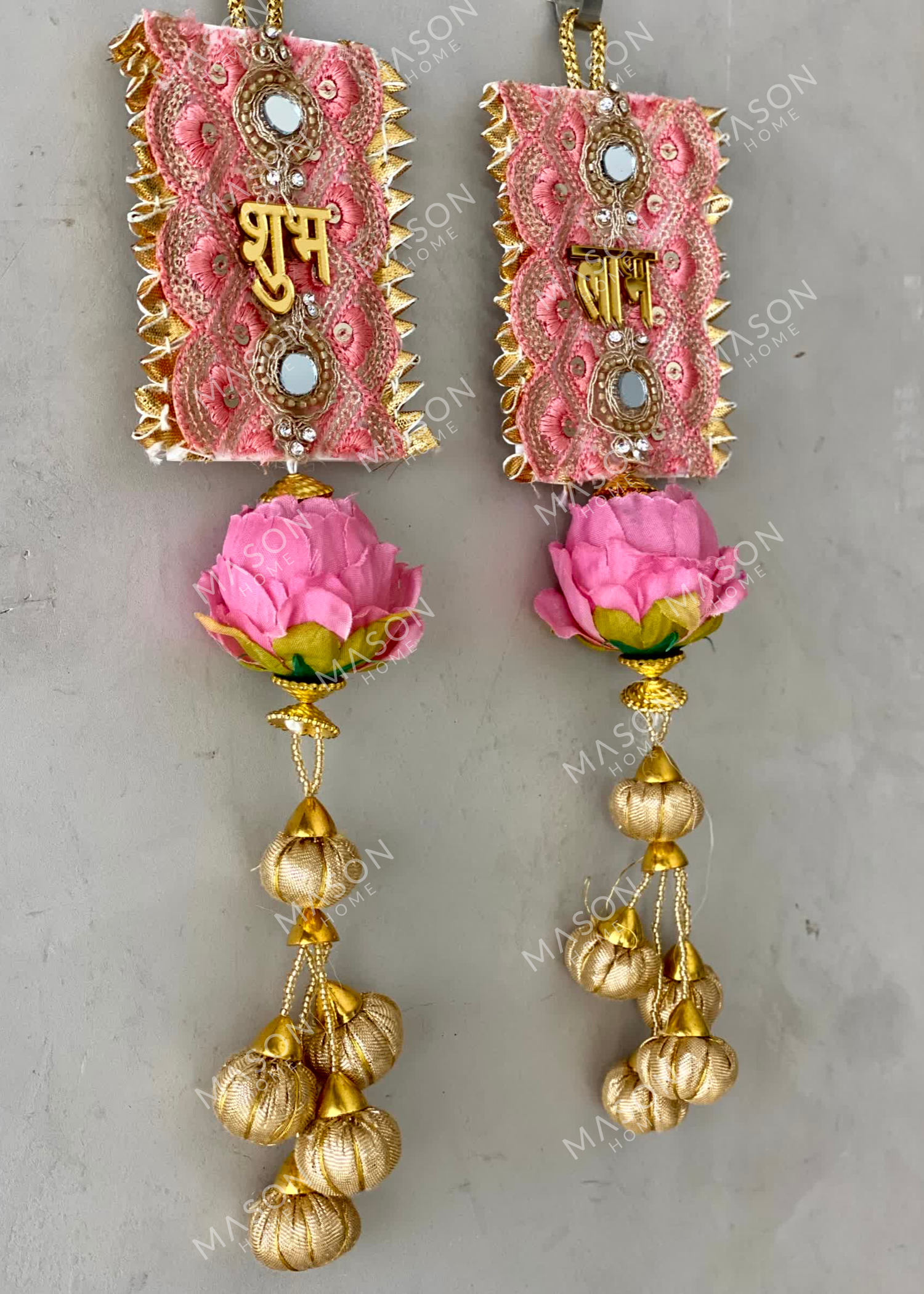 Aarna Lotus Shubh Labh Hanging – Pink