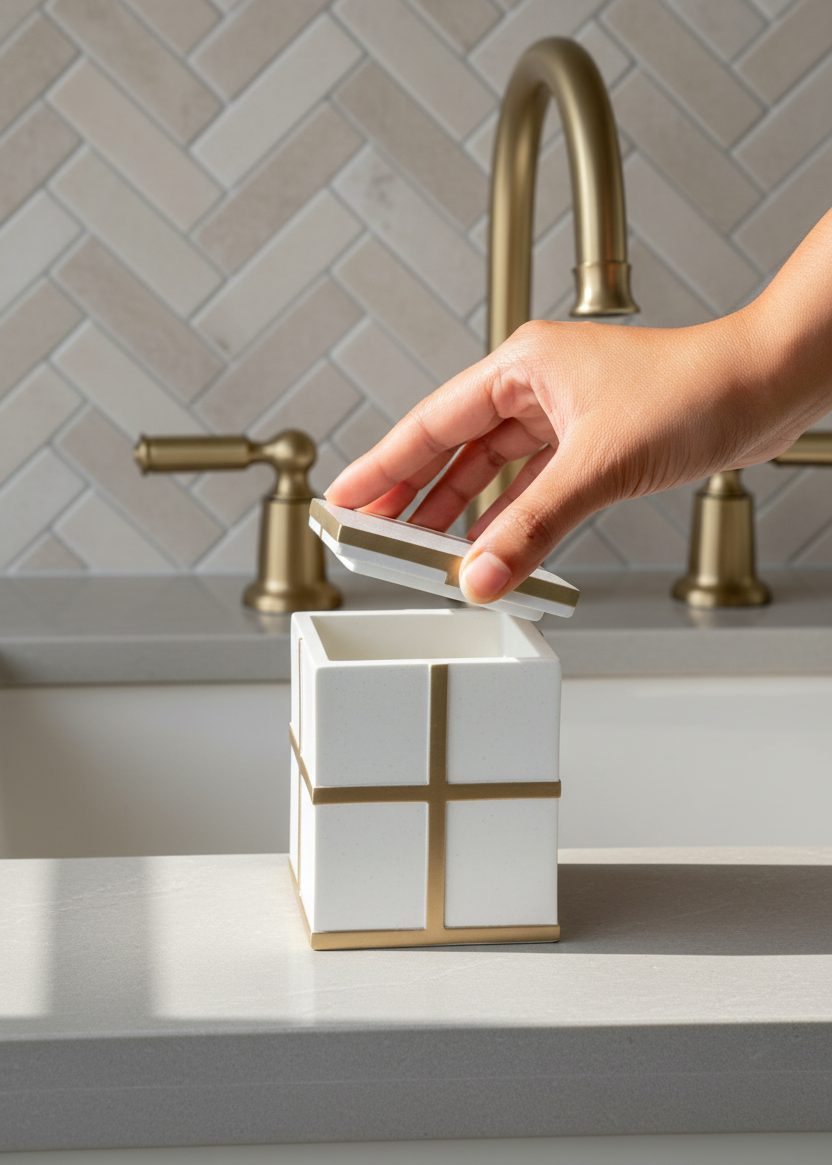 Axia Cotton Jar - Ivory