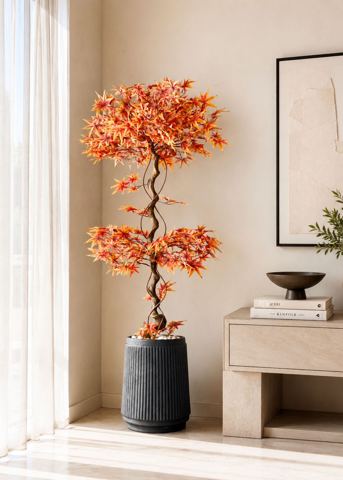 Artificial Amber Maple Plant - 6 Feet