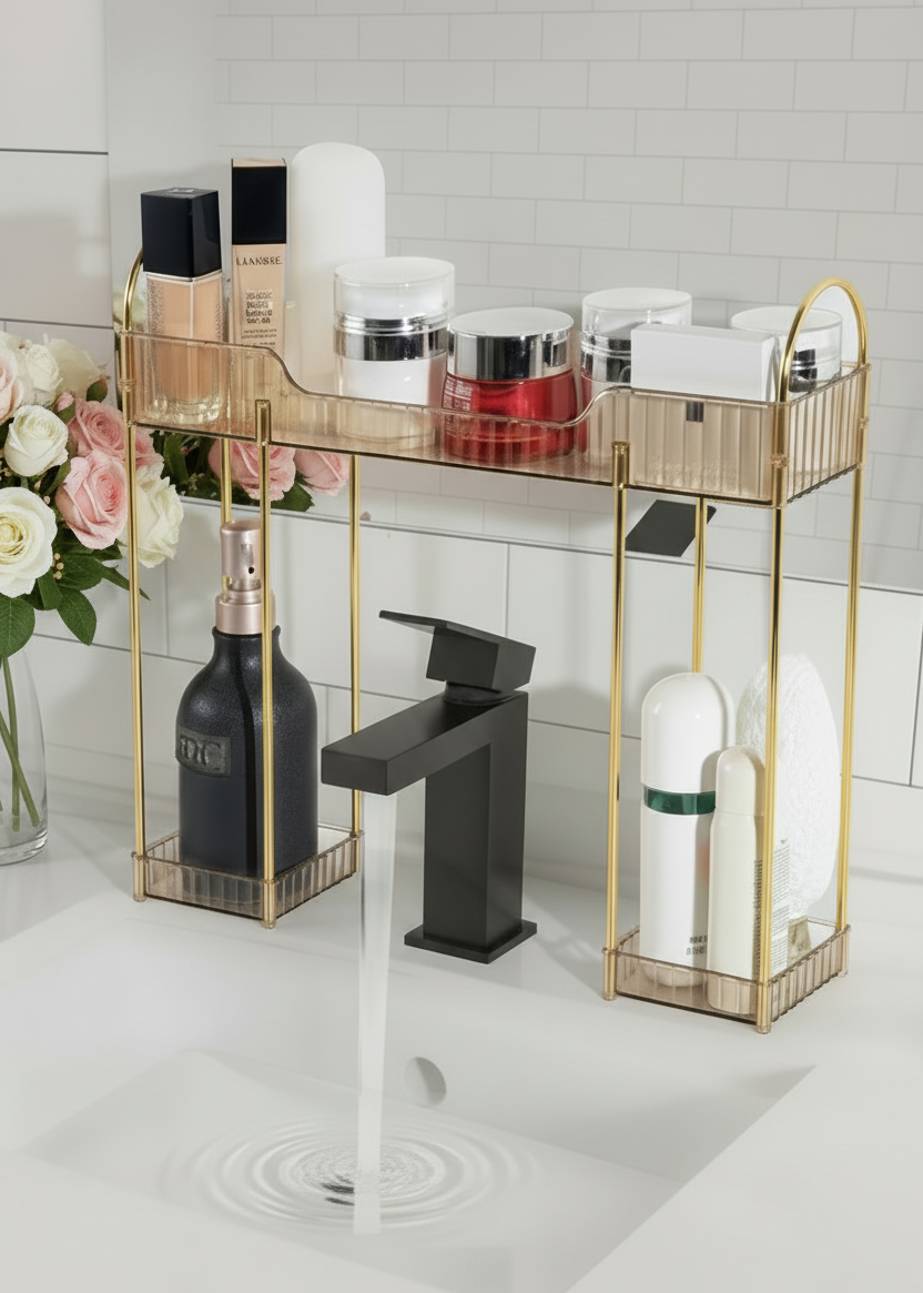 Washbasin Storage Rack - Amber