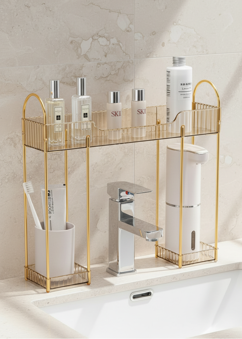 Washbasin Storage Rack - Amber