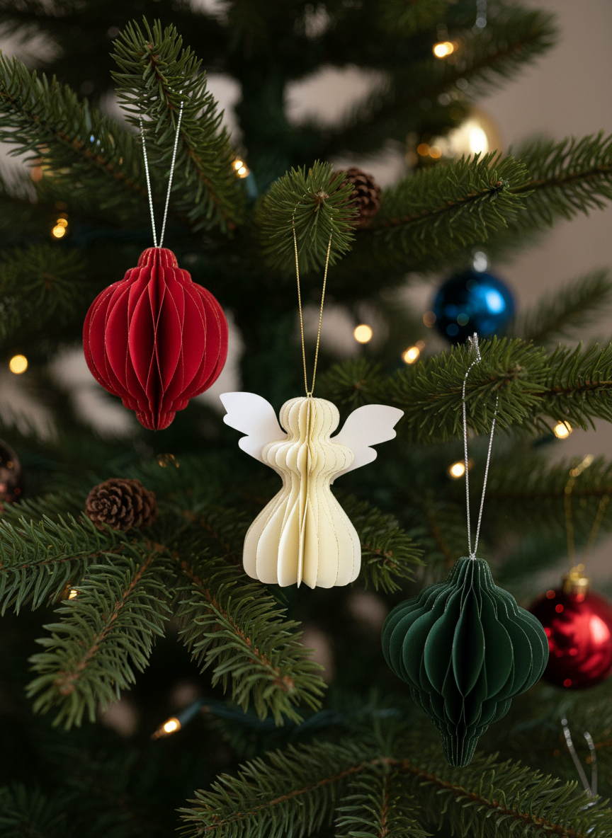 Christmas Paper Noel Ornaments (Set of 3)