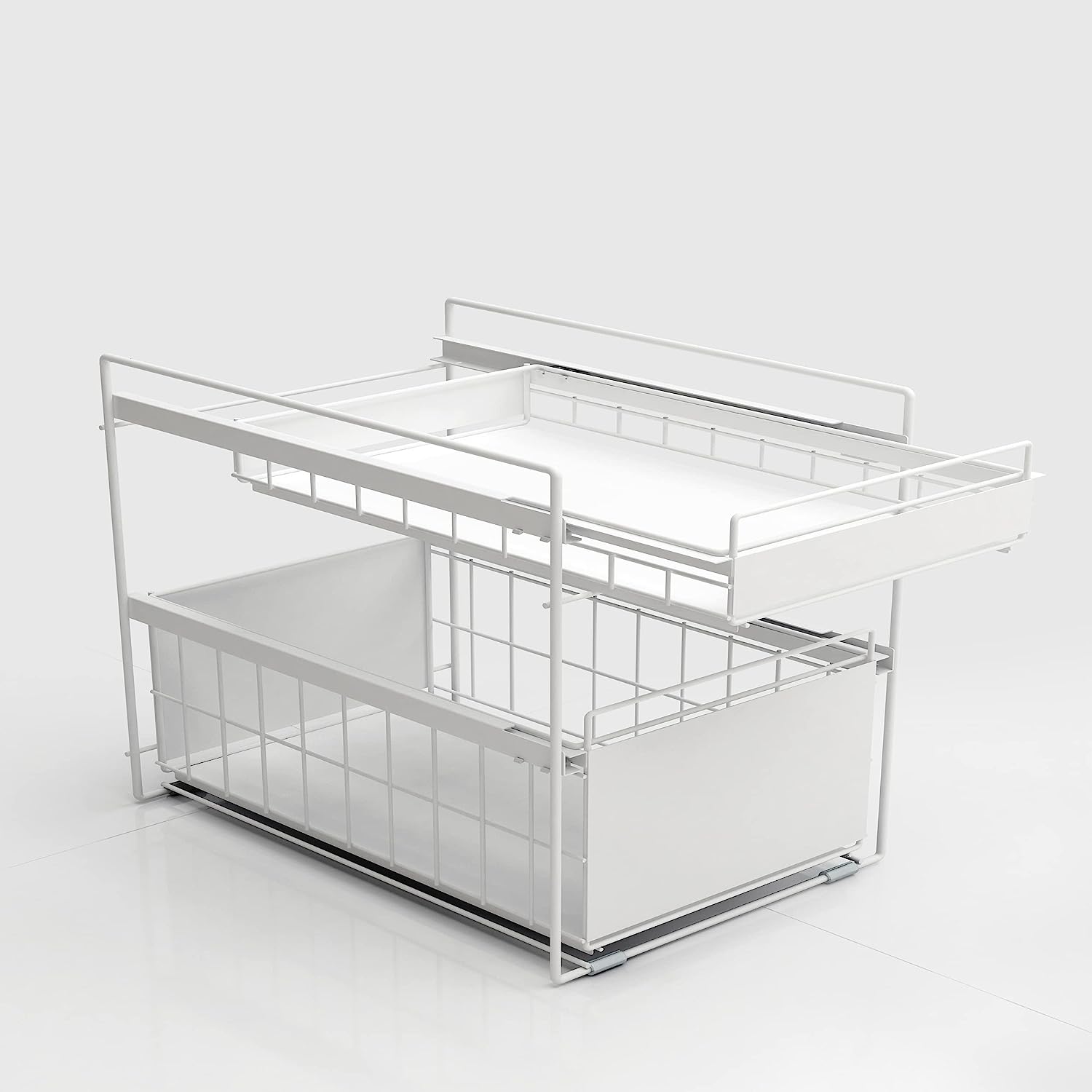 Pull Out storage Drawer - White