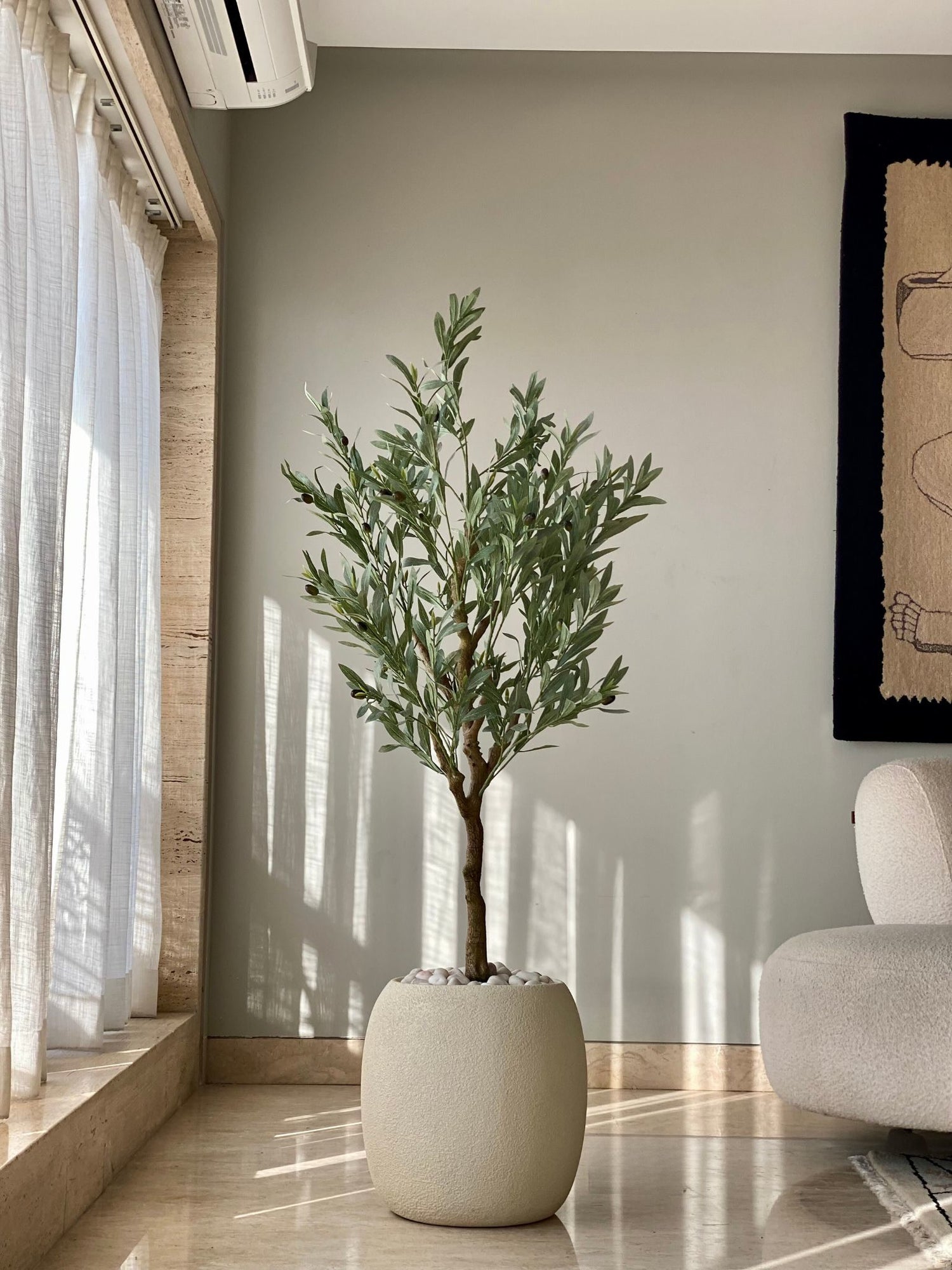 Artificial Tropical Olive Plant - 4.5 Feet