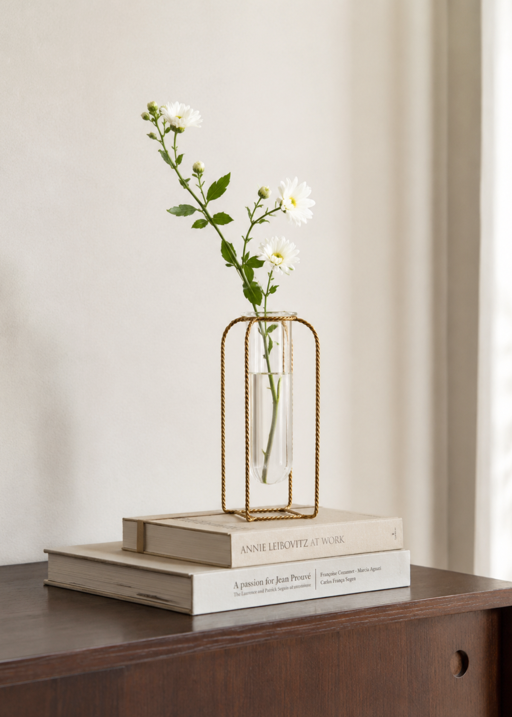 Braided Gold Test Tube Vases