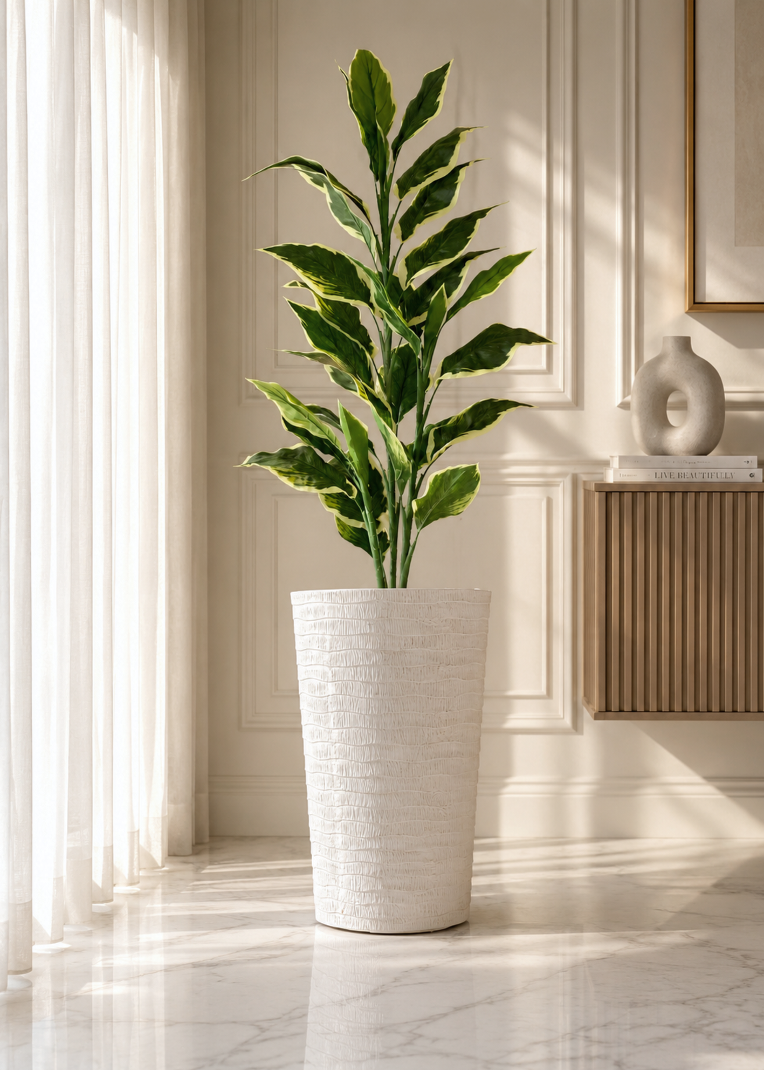 Edena Planters - White