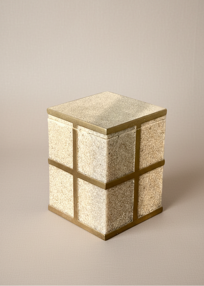 Axia Bathroom Jar - Beige