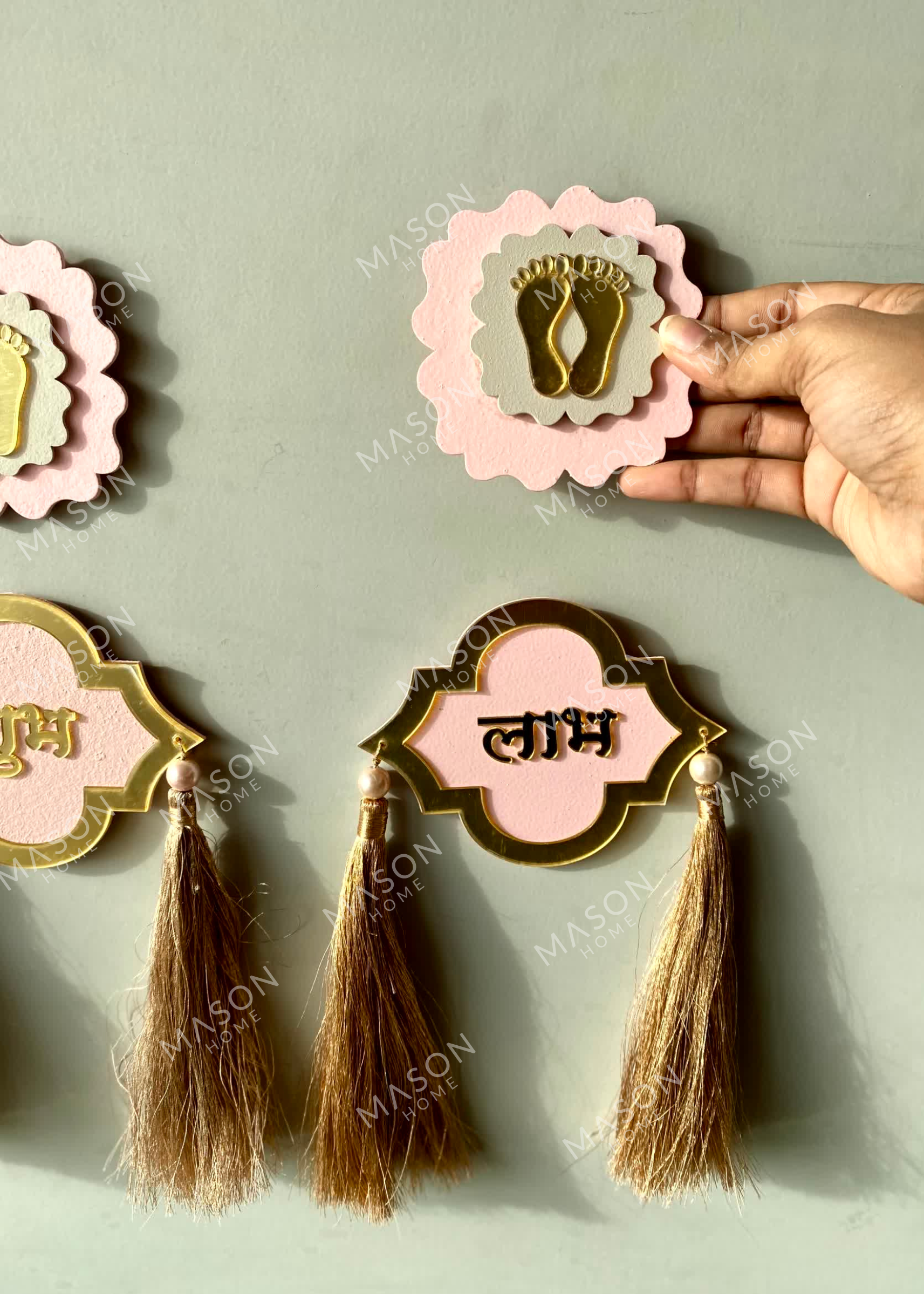 Shubh Labh Latkan &amp; Pagla - Pink (Set of 4)