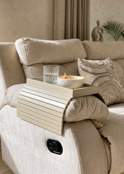 Sofa Armrest Tray - Beige