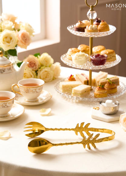 Royal Floral Bloom Tongs - Gold