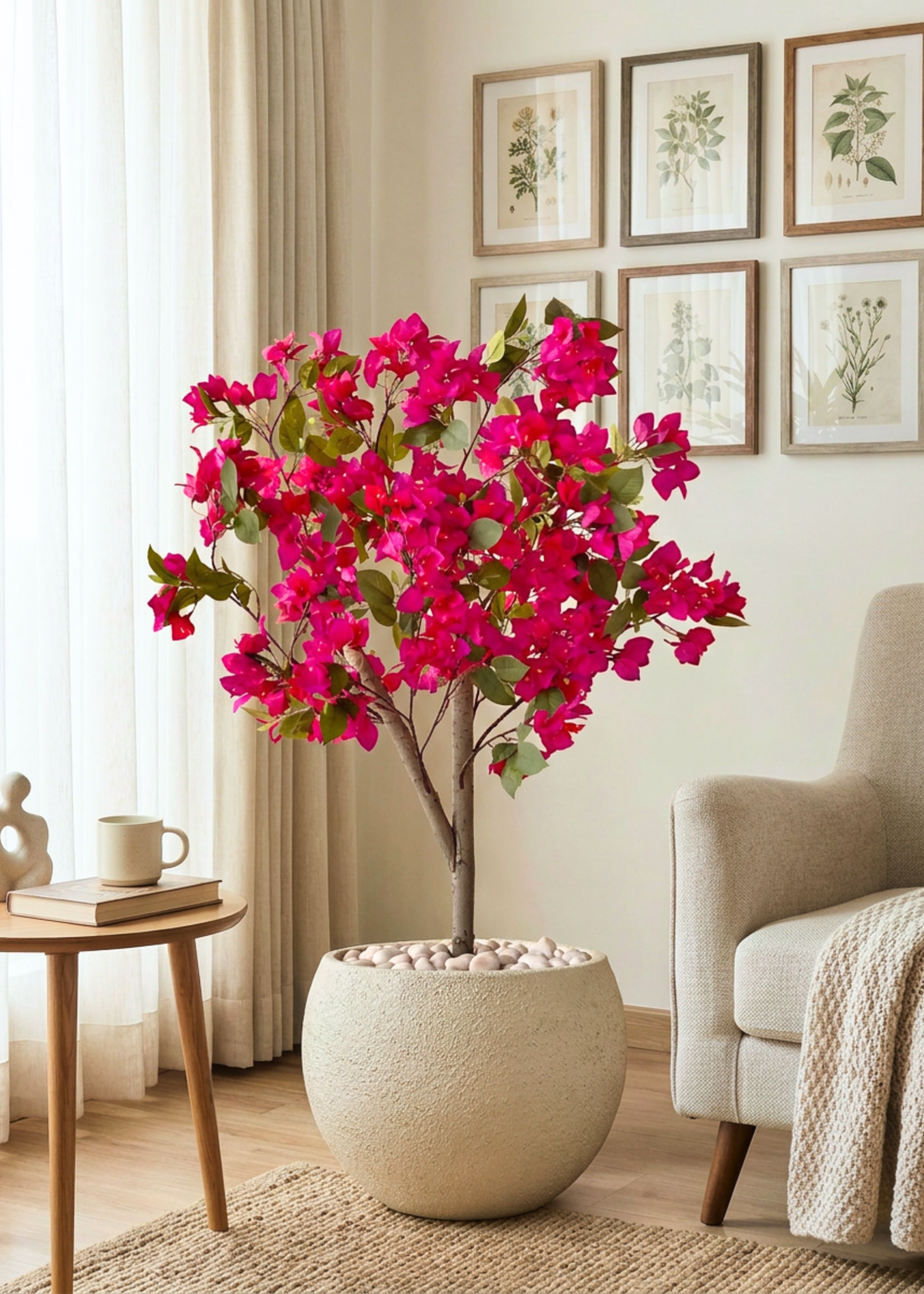Artificial Pink Bougainvillea Plant - 4 Feet