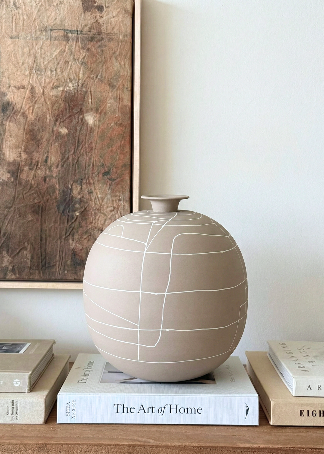 Dune Obsidian Vase - Beige (Large)