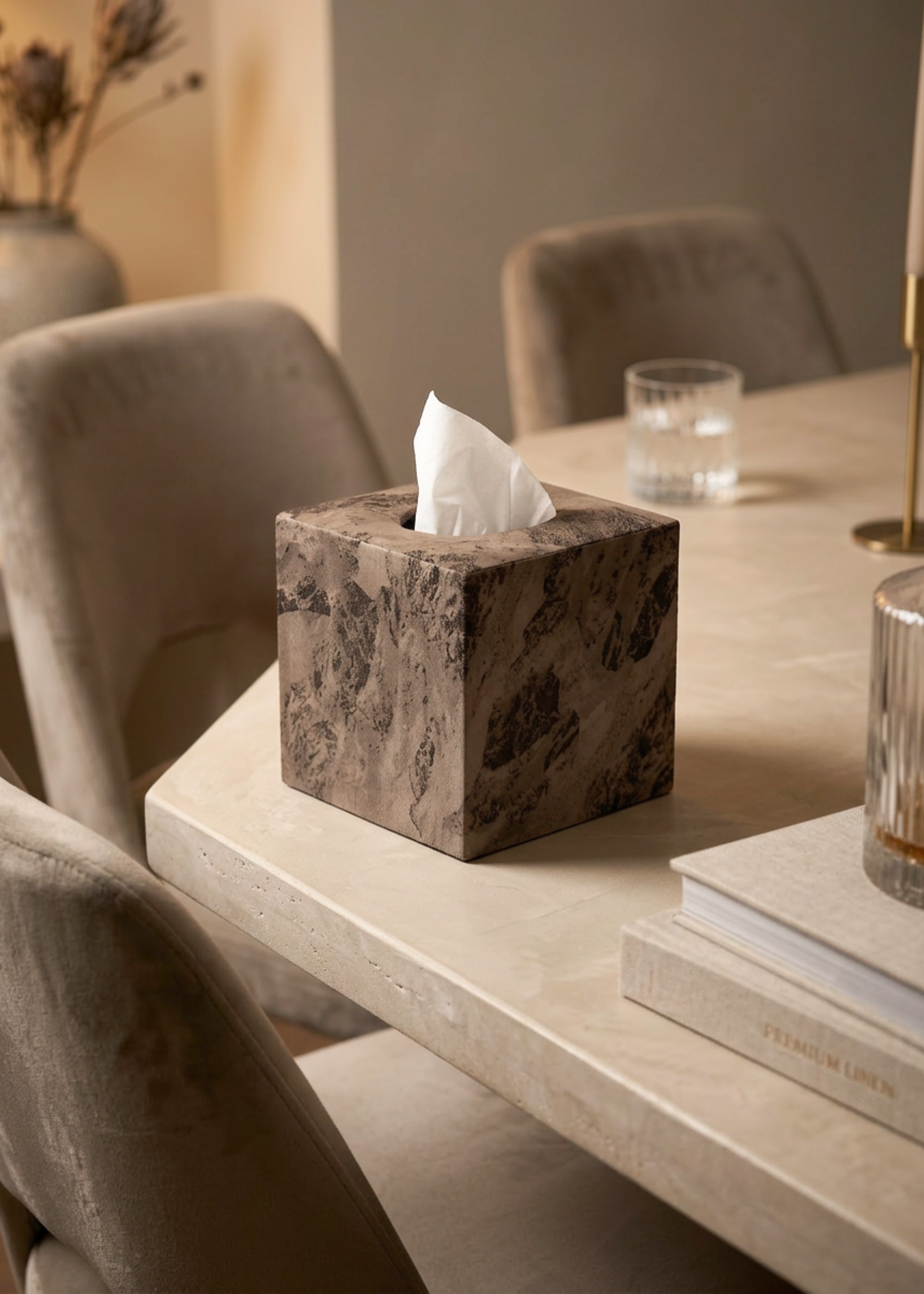 Indo Mocha Square Tissue Box