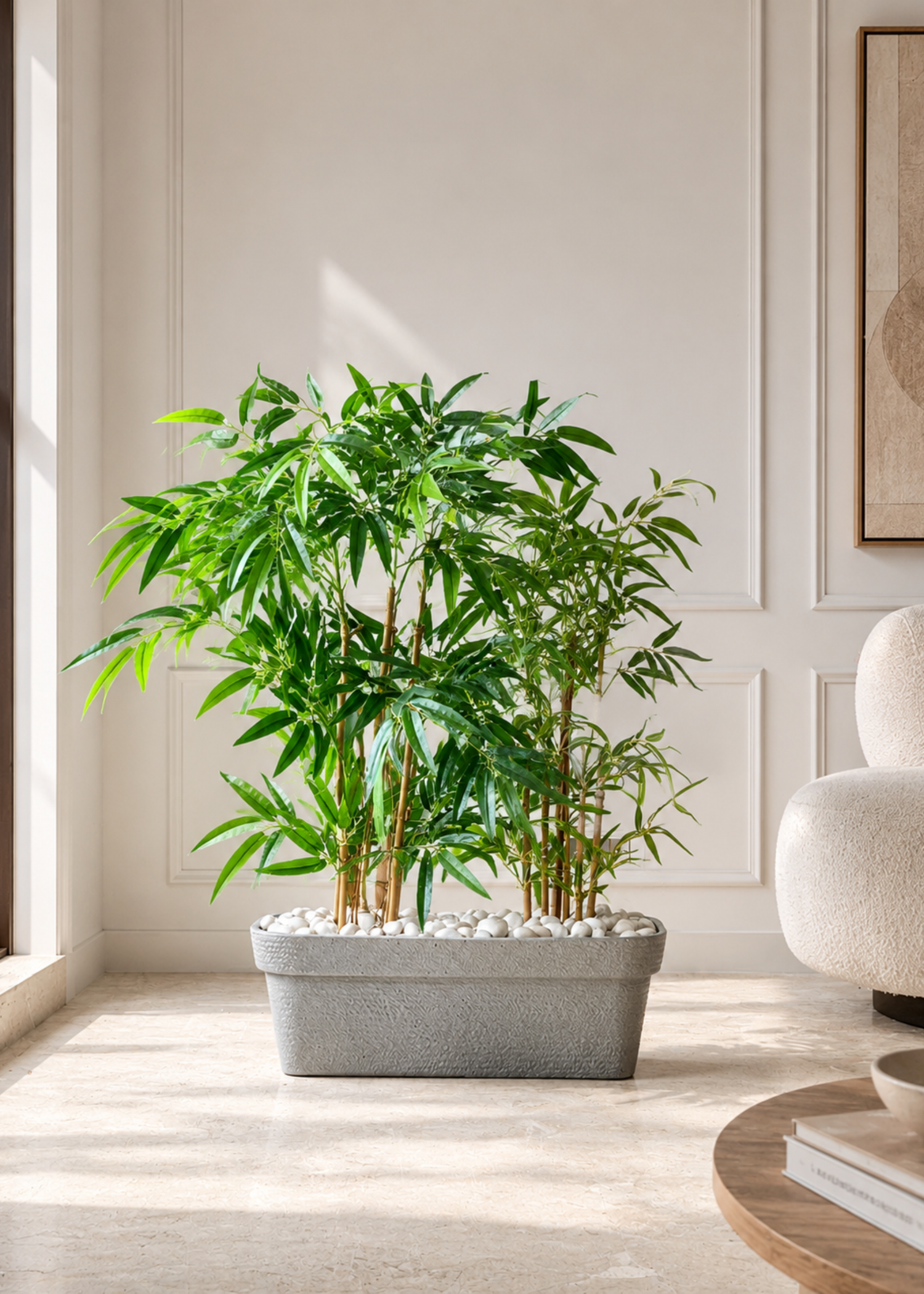 Viona Rectangle Planters - Light Grey
