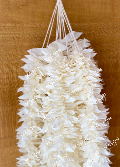 Decorative Artificial White Gajra - Set Of 12 (3 Feet)
